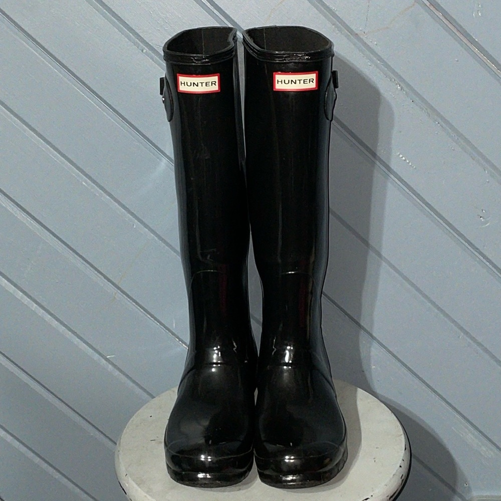 Hunter Original tall black gloss women’s rain boots - Picture 16 of 16